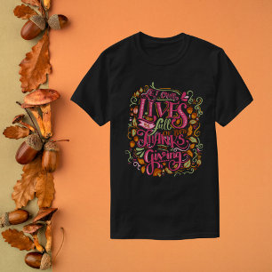 T-shirt Lettres de citation de Thanksgiving