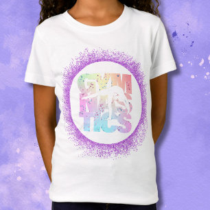 T-Shirt Lettres de gymnastique Confetti avec Parties scint