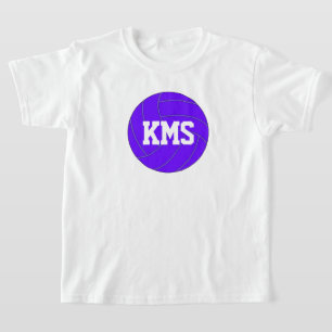 T-shirt Lettres de l'école de volleyball sur mesure