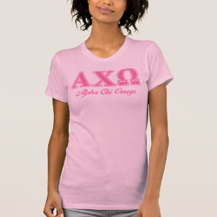 T-shirt Lettres roses Alpha Chi Omega