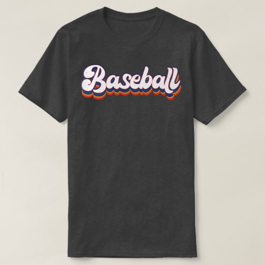T-shirt Lettres Vintages de baseball (Design devant)
