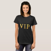 T-shirt Lettres VIP Gold avec Slogan 3D Look (Devant entier)