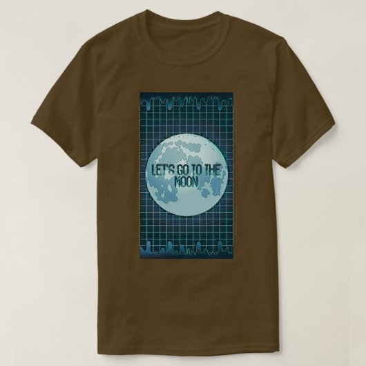 T-shirt Letx27 va sur la lune (Design devant)