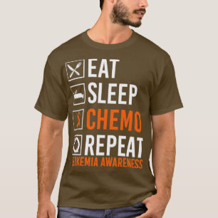 T-shirt Leucémie Cancer Sensibilisation Mangez le sommeil