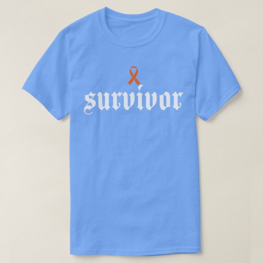 T-shirt Leucémie Cancer Sensibilisation Survivant Orange R (Design devant)