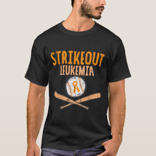 T-shirt Leucémie de baseball Orange Ribbon Cancer A