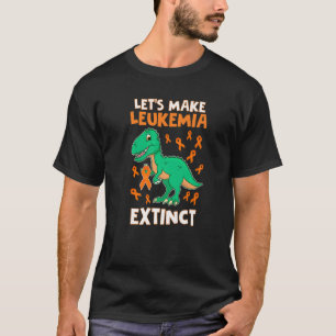 T-shirt Leucémie Dinosaure Ruban Orange Hématologue Repti