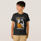 T-shirt Leucémie Guerrier Incassable Conscience Cadeau Com (Devant entier)