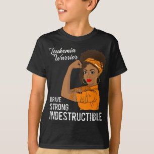 T-shirt Leucémie Guerrier Indestructible Cancer Survivant