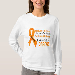 T-shirt Leucémie Je Porte Fièrement Orange