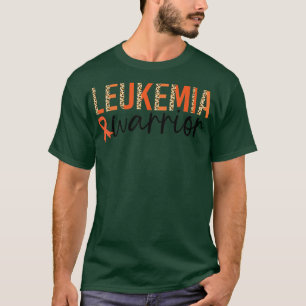 T-shirt Leucémie Leucémie Guerrière Léopard Motif Leucémie