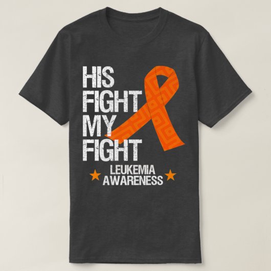 T-shirt Leucémie Mois de sensibilisation Son combat Orange (Design devant)