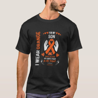 T-shirt Leucémie Sang Cancer Support Je Porte Orange Pour