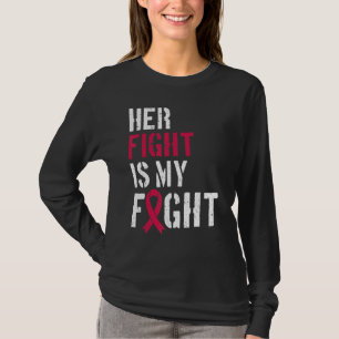 T-shirt Leucémie Sensibilisation Son combat est mon soutie