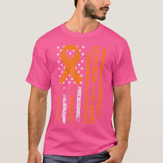 T-shirt Leucémie Survivante Bold Orange Ribbon