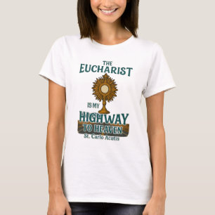 T-shirt L'Eucharistie de Saint-Carlo Acutis est ma route v
