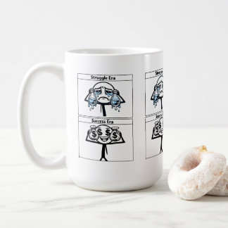T-shirt leuke ontwerp over verschil strijd en koffiemok