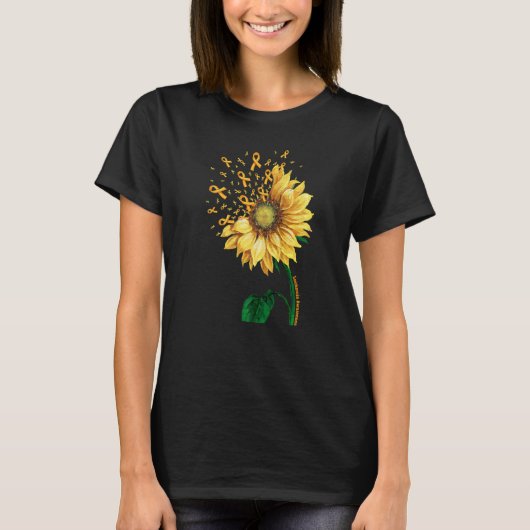 T-shirt LEUKEMIA Awareness Sunflower (Devant)