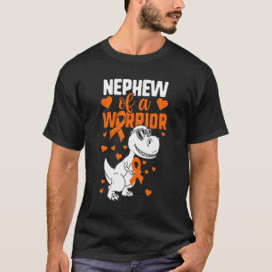T-shirt Leukemia Tante Oncle Garçons Nephew D'Un Guerrier 