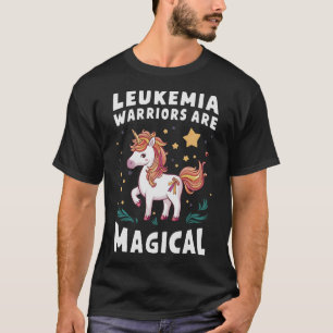 T-shirt Leukemia Warrior Magique Unicorne Orange Ribbon Gi