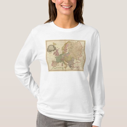 T-shirt L'Europe a illustré la carte (Devant)