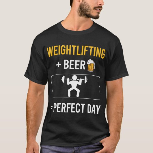 T-shirt Levage de la journée de la bière (Devant)