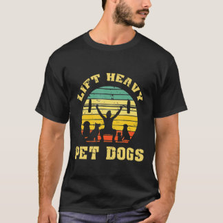 T-shirt Levage de poids Soulever de gros chiens de compagn