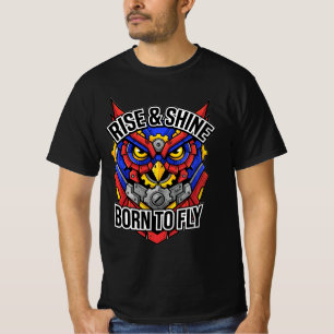 T-shirt Lève-toi et brille né pour voler Hibou