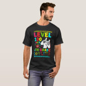 T-shirt Level 100 Days Of 4th Grade Primary School Game Co (Devant entier)