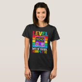 T-shirt Level 100 Days of School Completed Rainbow Video G (Devant entier)