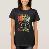 T-shirt Level 100 Days Of School Unlocked 100th Day Studen (Devant)