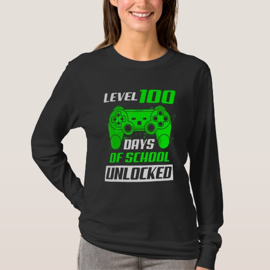 T-shirt Level 100 Days Of School Unlocked 100th Day Video  (Devant)