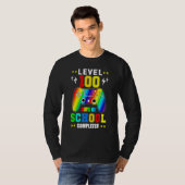 T-shirt Level 100 Days Of School Unlocked Gamer Video Game (Devant entier)