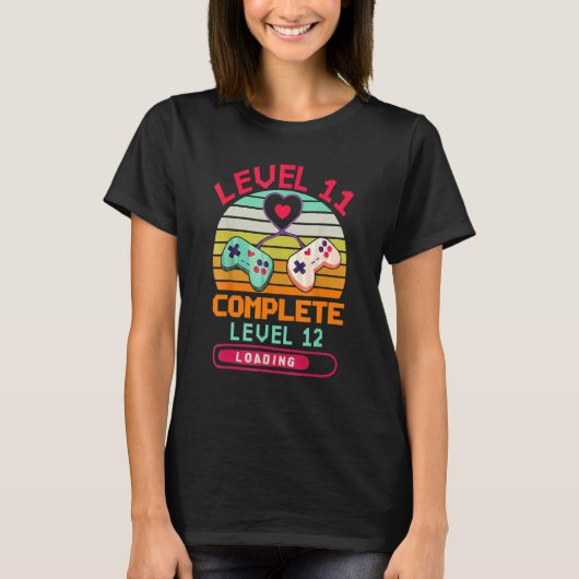T-shirt Level 11 Complete Video Games  11th Wedding Annive (Devant)