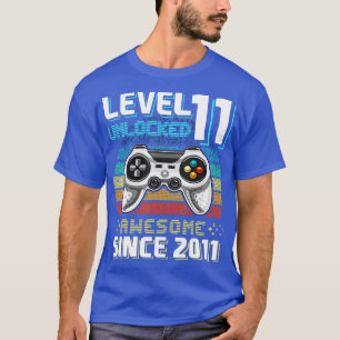 T-shirt Level 11 Unlocked Awesome 2011 Video Game 11th Bir