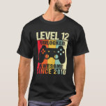 T-shirt Level 12 Unlocked 12Th Birthday Gamer Awesome Sinc<br><div class="desc">Level 12 Unlocked 12Th Birthday Gamer Awesome Sinc</div>