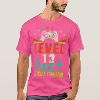 T-shirt Level 13 Unlocked 13th Video Birthday Gift (31)