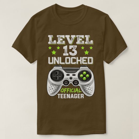 T-shirt Level 13 Unlocked  13th Video  Birthday Gift  (4)  (Design devant)