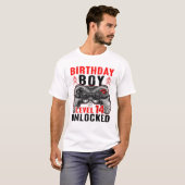 T-shirt Level 14 Unlocked Birthday Boy 14 Year Old Boys Ga (Devant entier)
