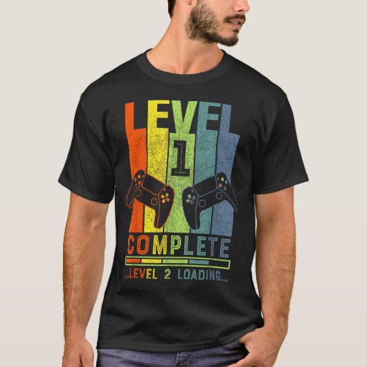 T-shirt Level 1 Complete Gamer Gift 1 Years Wedding Annive (Devant)