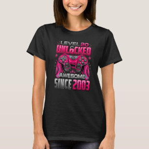 T-shirt Level 20 Awesome Since 2003 20th Birthday