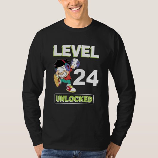 T-shirt Level 24 unlocked (Devant)