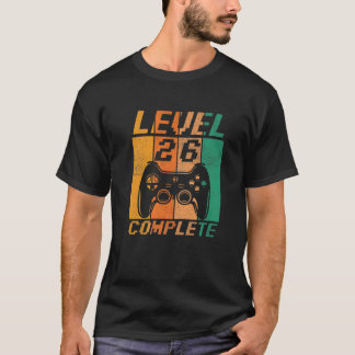 T-shirt Level 26 Complete Awesome 1996 Video Gamer 26 Year