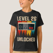 T-shirt Level 26 Unlocked Video Game Controller Birthday M (Devant)