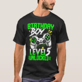 T-shirt Level 5 Unlocked  Video Game Player Birthday Boy (Devant)