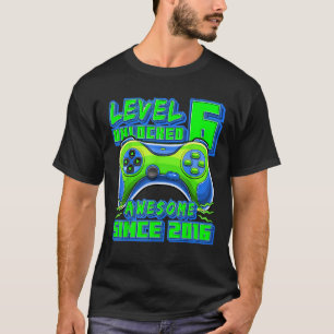 T-shirt Level 6 Awesome 2016 Video Game 6th Birth