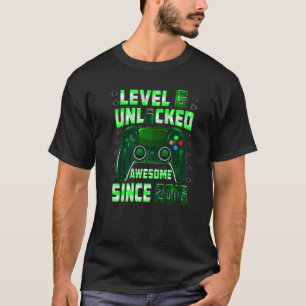 T-shirt Level 6 Unlocked Awesome Since 2016 10th Birthday