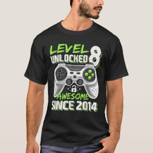 T-shirt Level 8 Awesome 2014 Video Game 8th Birth