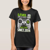 T-shirt Level 8 Awesome 2014 Video Game 8th Birth (Devant)
