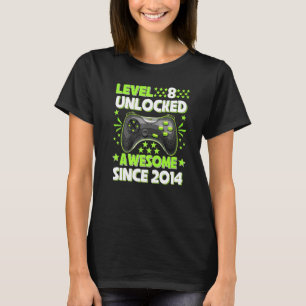 T-shirt Level 8 Awesome 2014 Video Game 8th Birth